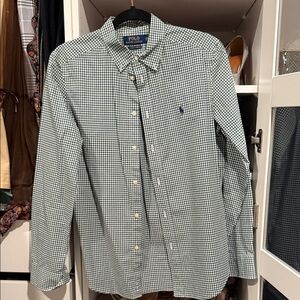 Polo by Ralph Lauren Men's Black and White Checkered Shirt